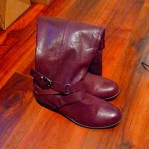 Burgundy boots